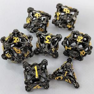 Hollow Skull Multi Face Metal Dice Set Dungeon And Dragon RPG#DND