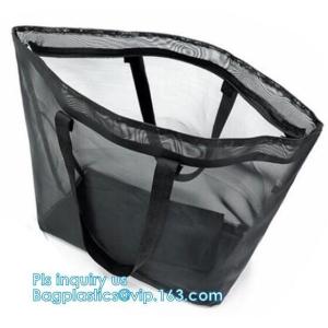 Mesh Foldable Organizer Cosmetic Makeup Toiletry Bag,Promotional PVC Mesh