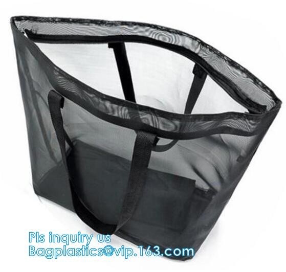 Mesh Foldable Organizer Cosmetic Makeup Toiletry Bag,Promotional PVC Mesh
