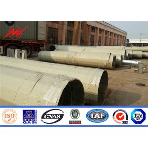 China 60FT Q345 4.5mm Thickness Steel Power Pole Transmission Pole With Bitumn on sale