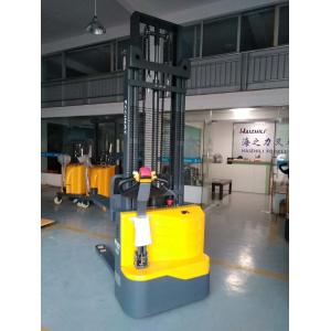 Yellow Auto Pallet Stacker , Industrial Lifting Equipment Easy Operation