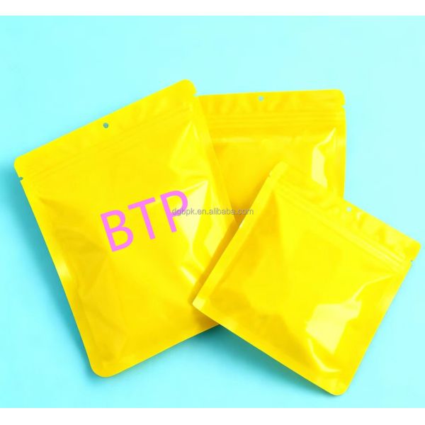MOQ 100 Sample Packet Plastic Bag Custom Three Side Seal Flat Mini Packaging Bag with Zipper for Small Business