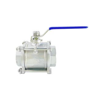 Easy Installation 3 PC Stainless Steel SS316 SS304 Floating Ball Valve for