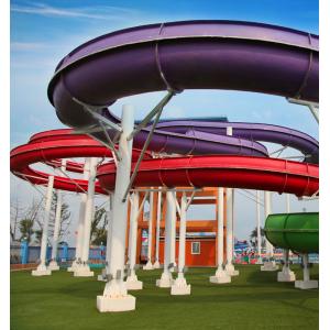 FRP Spiral Water Slides , Length Customized Water Slide