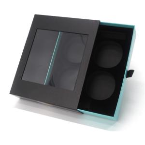 Cheap Custom High End Drawer Slide Sleeve Packaging Paper Box With Window for sale