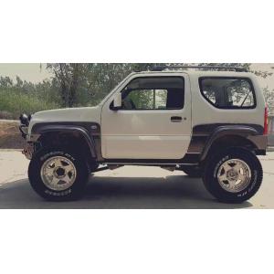 ABS Black Plastic Riveted Fender Flares NO Drill Installation For Suzuki