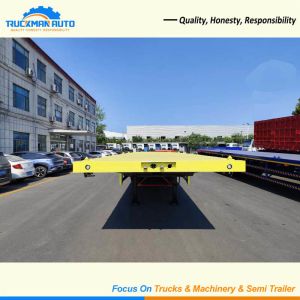 40 Feets Flatbed Container Semi Trailer 40T Mechanical Suspension
