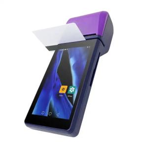 Cheap Android 9.0 5 Inch Touch Screen Handheld POS System With All Netcom Rear Camera for sale