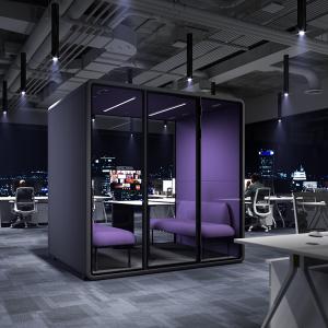 Modern Soundproof Booth with STC30dB Soundproofing and 4000K Natural LED