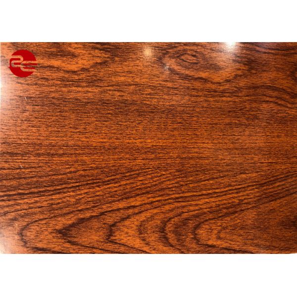 Ral Colors Ppgi Color Coated Sheets , Wood Grain Prepainted Galvanized Steel