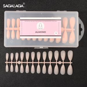 Low Quantity Colored Transparent Press on Nude Nail Tips With Logo French Style