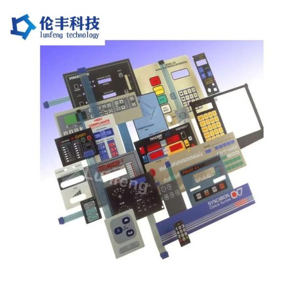 Red Waterproof Membrane Keypad Customizable Key Number Matte Surface Finish