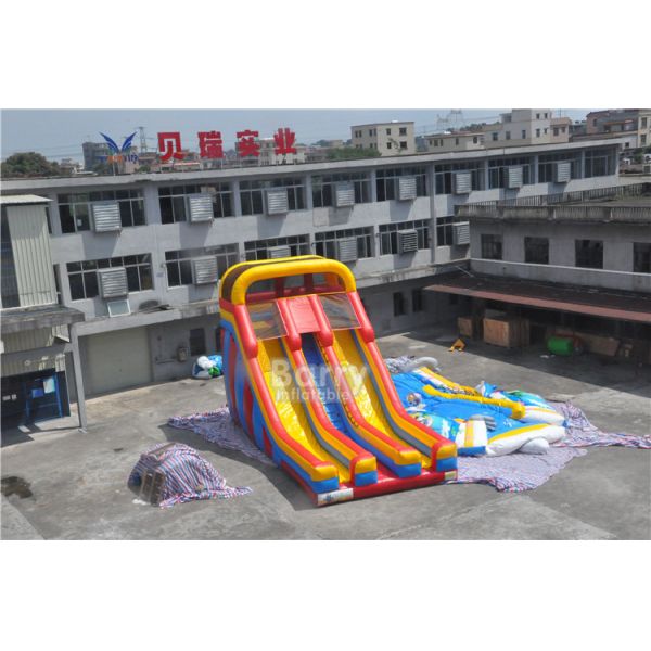 ALI Commercial Inflatable Slide , double lane event inflatable dry slide for