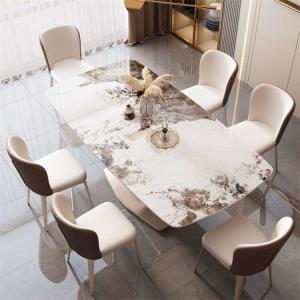 Sintered Stone Table Top Stainless Steel Dining Table With Chairs