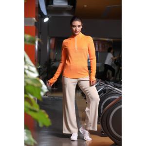 Quarter Zip With Mock Neck Performance Long Sleeve Loose Fit Moisture Wicking