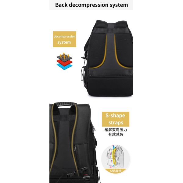 Big Capacity 56-77L Outdoor Waterproof Business Backpack Multipurpose