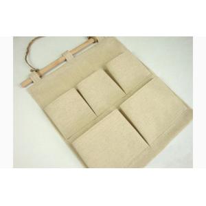 Canvas Fabric Hanging Travel Organizer Bag Two Layer Customized Size