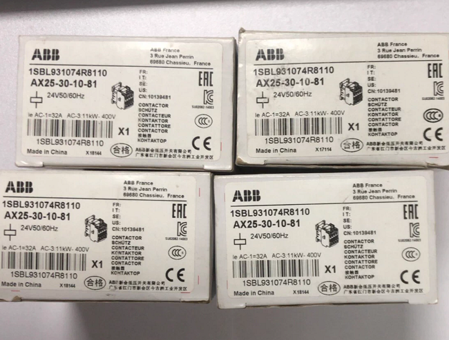 AX25-30-10-81 ABB Ac contactor Efficient reliable motor control solutions