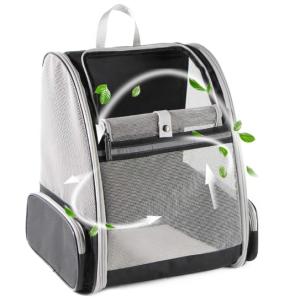 Pet backpack with blinds, suitable for small cats and dogs. It features a