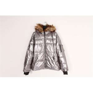 China Double Cuff Ladies High Shine Coats And Jackets Clothing 100% Polyester on sale