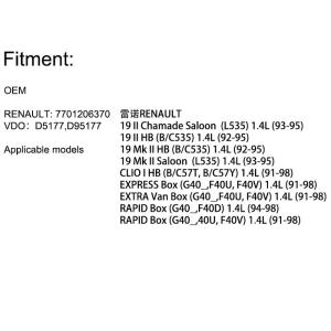 JS.Business Stepper Motor Idle Air Control Valve For R enault D95177, 7701206370