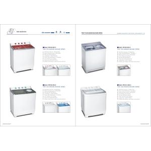 10kg Twin Tub Top Load Clothes Washer With Tempered Glass Optional Shapes Knobs