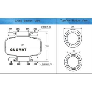 TORPRESS 110 1B5082 Industrial Air Spring Rubber Bellows NO. 1B5082 Flange