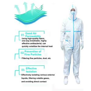 Dupont Disposable Protective Coverall Stitched Needle Thread Double Sealing