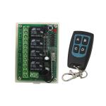 4 A / B Keys Included Plastic Wireless Exit Button Remote Control Switch 12v 50m