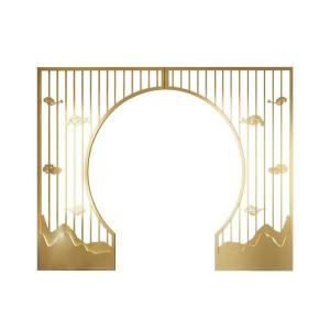 China 304 Stainless Steel Screen Partition Wall Hollowed Out Hotel Room Divider Screen on sale