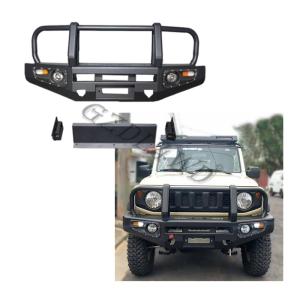Black Paint 4x4 Steel Car Front Bumper For Jimny 2019+ Front Bull Bar Bumper