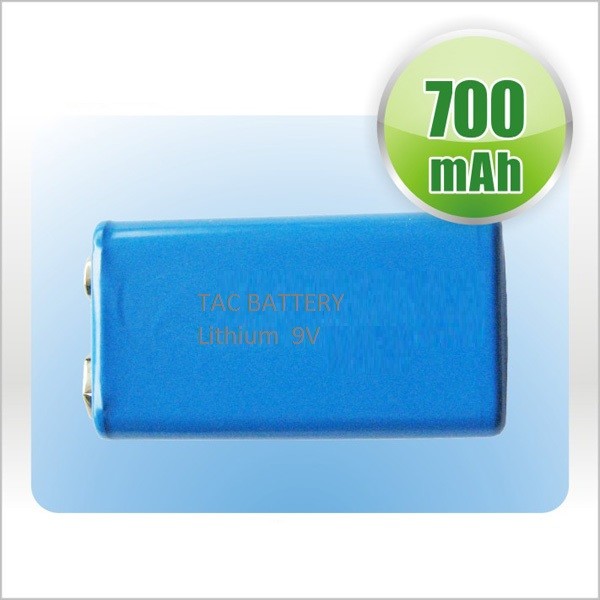 High Capacity Lithium Ion Cylindrical Battery 350mAh 9V Rechargeable