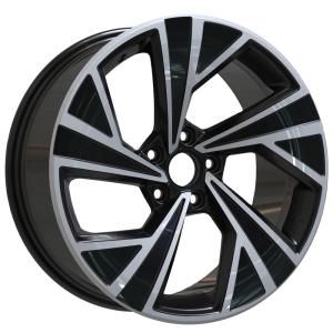 Black / Gun Grey Machine Face 18 Inch Alloy Wheels Rims For VW