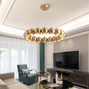 Round sphere led chandelier for living room bedroom table dining room hanging
