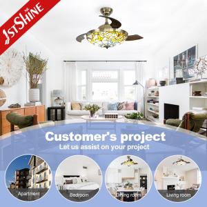 Midcentury Design 1stshine LED Ceiling Fan Remote Control and Hidden Blades 10