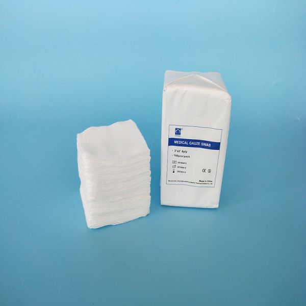 Quality Cotton Sterile Medical Gauze Swabs White Color With Folded / Unfolded Edges wholesale