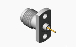 Cheap K2.92 Series Female 2-hole Flange Stainless Steel RF Coaxial Connector with PTFE Insulator and Passivated Plating for sale