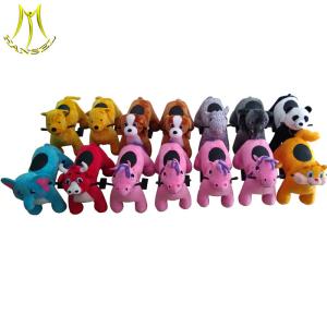 Hansel Amusement parks electrical toy animal scooter riding plush toy rides