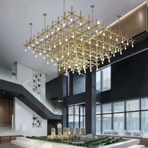 E12/E14 Bulbs Hotel Lobby Chandelier Metal Modern Chandelier