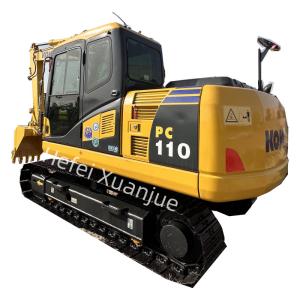 Used Komatsu PC110 Construction Excavator Efficient Maximum Main Pump Flow