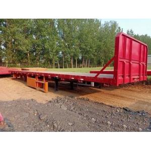China 12.5m 3 Axles 40FT Second Hand Semi Trailers Low Flatbed Semi Trailer ISO Certification on sale