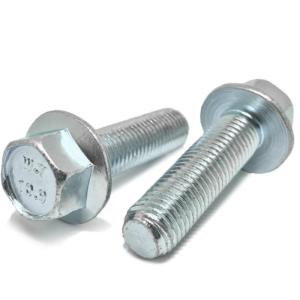 M10 M12 M16 Galvanized Steel Hexagon Head Flange Bolt Nickel Plating Serrated