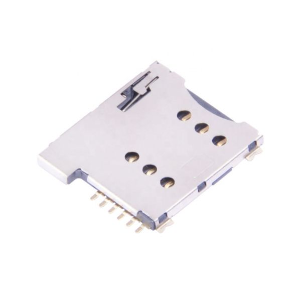 Quality SUS Shell H1.35 6pin Nano Sim SD Card Connector Holder wholesale