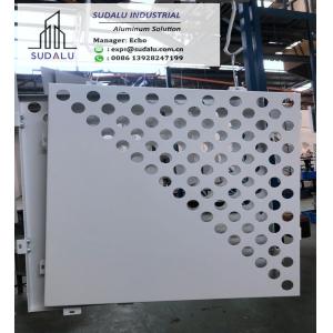 China SUDALU White Color Aluminum Curvel Panel Perforated Panel Export Package on sale