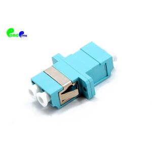 Fiber Optic Adapter OM3 LC PC Duplex Adapter 50 / 125μm With Aqua Color Full