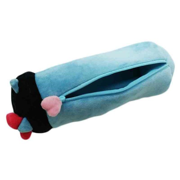 Quality OEM 25cm Cute Plush Pencil Bag Large Capacity Simple Girl Stationery Box wholesale