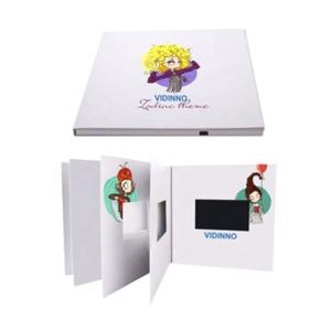 1200mAh Rechargeable LCD Video Business Cards Digital Video Booklet With CE Rohs