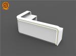 Solid Surface LED Light Office Front Counter , L Shaped Reception Desk With