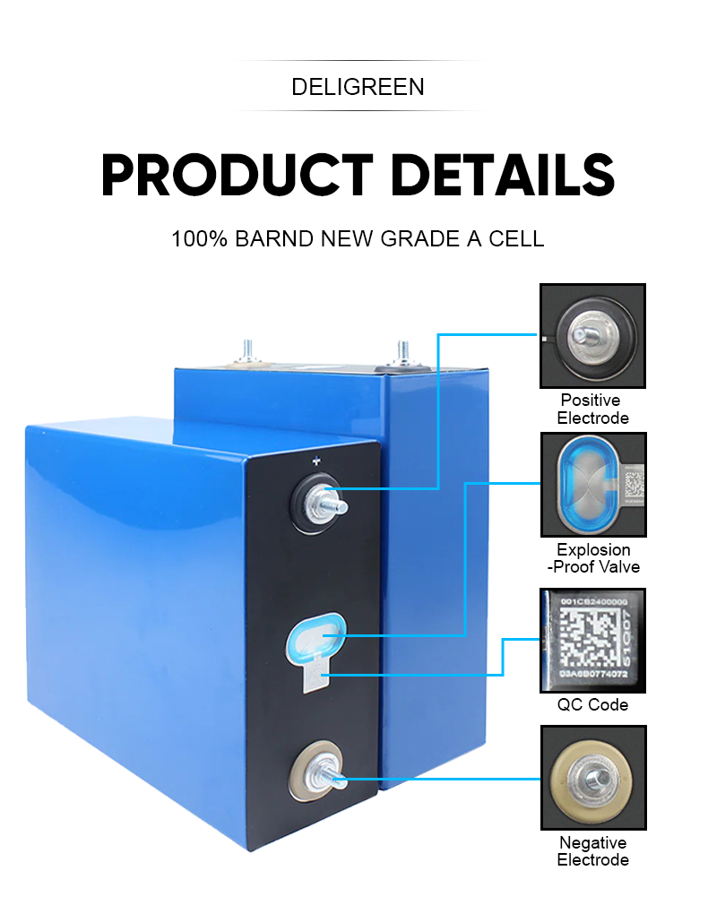 2025 CATL A Grade Prismatic LiFePO4 3.2V 302Ah ESS Battery Pre-Tested & Matched, 4pcs/UN Box