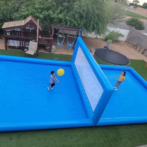 14 Years up Castle Inflatable Sport Field Beach Customized Water Volleyball Court